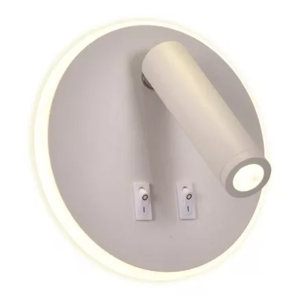 EUROLAMP ARTE ILLUMINA IRIS 1 Fali kar olvasólámpa 9W & 3W LED 3000K Fehér