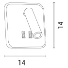 EUROLAMP ARTE ILLUMINA IRIS 2 Fali kar olvasólámpa 11W & 3W LED 3000K Fehér