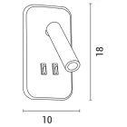EUROLAMP ARTE ILLUMINA IRIS 3 Fali kar olvasólámpa 11W & 3W LED 3000K Fehér