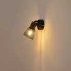 EUROLAMP ARTE ILLUMINA MESHY SPOT Fekete - Fa rácsos1XE14 D80XH125mm 