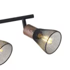 EUROLAMP ARTE ILLUMINA MESHY SPOT Fekete - Fa rácsos3XE14 390X80X145mm 