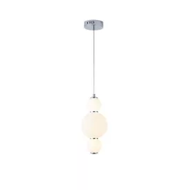   EUROLAMP ARTE ILLUMINA BLOSSOM Függesztett lámpatest fehér üveggel 12,6W Φ175x1940mm