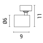 EUROLAMP ARTE ILLUMINA BRAVA SPOT Mennyezeti GU10 S1980 Fekete 