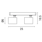 EUROLAMP ARTE ILLUMINA BRAVA SPOT Mennyezeti Dupla GU10 S1980 Fekete 