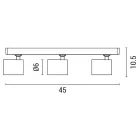 EUROLAMP ARTE ILLUMINA BRAVA SPOT Mennyezeti Hármas GU10 S1980 Fekete 