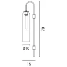 EUROLAMP ARTE ILLUMINA CALLIOPE Fali kar E27 10X70 Füstüveg - GOLD