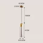 EUROLAMP ARTE ILLUMINA CALLIOPE Függesztett lámpatest beépített LED Φ10X40 E14X1 Kék üveg - GOLD