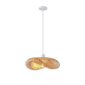   EUROLAMP ARTE ILLUMINA CALYPSO Függesztett lámpatest Bambusz E27 420X300X130mm 