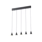 EUROLAMP ARTE ILLUMINA CAMPANELLE Függesztett lámpatest beépített LED 25W 2500lm 3000K 680X1200mm Fekete 