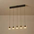 EUROLAMP ARTE ILLUMINA CAMPANELLE Függesztett lámpatest beépített LED 25W 2500lm 3000K 680X1200mm Fekete 