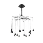 EUROLAMP ARTE ILLUMINA CAMPANELLE Függesztett lámpatest beépített LED 90W 9000lm 3000K Φ1000X1200mm Fekete 