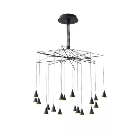 EUROLAMP ARTE ILLUMINA CAMPANELLE Függesztett lámpatest beépített LED 90W 9000lm 3000K Φ1000X1200mm Fekete 