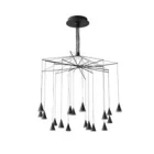 EUROLAMP ARTE ILLUMINA CAMPANELLE Függesztett lámpatest beépített LED 90W 9000lm 3000K Φ1000X1200mm Fekete 