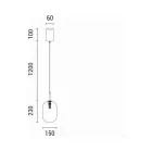 EUROLAMP ARTE ILLUMINA CANDY Függesztett lámpatest Üveg G9 MAX 20W COGNAC ART 150X230cm 