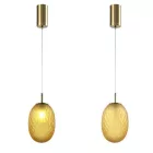 EUROLAMP ARTE ILLUMINA CANDY Üveg Függesztett lámpatest G9 MAX 20W MAT Borostyán 150X230cm 