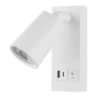 EUROLAMP ARTE ILLUMINA CHARGE Fehér Falilámpa olvasólámpa USB C csatlakozóva 5w 3000k 150x80x145mm 