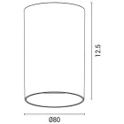 EUROLAMP ARTE ILLUMINA CYLINDER Mennyezeti Lámpatest GU10 Φ80X125 Műanyag Fehér