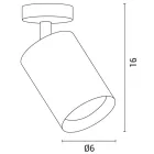 EUROLAMP ARTE ILLUMINA CYLINDER ROTONDO Mennyezeti LED Lámpatest 10W 4000K Fehér