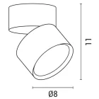EUROLAMP ARTE ILLUMINA CYLINDER ROTONDO Mennyezeti LED Lámpatest 15W 4000K Fekete 