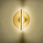 EUROLAMP ARTE ILLUMINA DISC Falilámpa beépített LEDt Acél Borostyán 10W Φ300x1320mm 