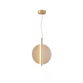   EUROLAMP ARTE ILLUMINA DISC Lámpatest beépített LED Acél Függesztett lámpatest Borostyán LED 12,6W Φ300x2900mm 