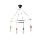 EUROLAMP ARTE ILLUMINA EDISON Függesztett lámpatest 4XΕ27 930X120X1180mm Fa & Fém 