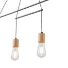 EUROLAMP ARTE ILLUMINA EDISON Függesztett lámpatest 4XΕ27 930X120X1180mm Fa & Fém 