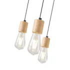 EUROLAMP ARTE ILLUMINA EDISON Függesztett lámpatest 6XΕ27 650X650X1180mm Fa & Fém Fekete 