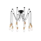 EUROLAMP ARTE ILLUMINA EDISON Függesztett lámpatest beépített LED 10XΕ27 1000X1000X510mm Fa & Fém Fekete 