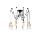 EUROLAMP ARTE ILLUMINA EDISON Függesztett lámpatest beépített LED 10XΕ27 1000X1000X510mm Fa & Fém Fekete 