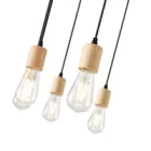 EUROLAMP ARTE ILLUMINA EDISON Függesztett lámpatest beépített LED 10XΕ27 1000X1000X510mm Fa & Fém Fekete 