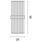 EUROLAMP ARTE ILLUMINA ERATO Fali kar 2XE14 20X45 GOLD 