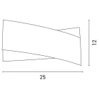 EUROLAMP ARTE ILLUMINA ERATO Falilámpa beépített LED 12W 250X120X80 3000K XL Fehér