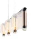 EUROLAMP ARTE ILLUMINA FIRENZE Függesztett lámpatest beépített LED ACRYLIC 3Χ16W 900X175X145mm FRENCH GOLD 