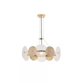   EUROLAMP ARTE ILLUMINA GLOW Függesztett lámpatest GOLD 6XE14 ΜΑΧ 40W Φ560H670mm 