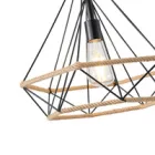 EUROLAMP ARTE ILLUMINA HELIOS Függesztett lámpatest Ε27 MAX 40W 380X380X1450mm Kötél & Fém