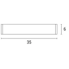 EUROLAMP ARTE ILLUMINA IRON4 Fali lámpa Fürdőszoba Tükör világító beépített LED 8W 4000K 350X60X75 IP44 NICKEL