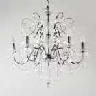 EUROLAMP ARTE ILLUMINA KRISTALLO Függesztett lámpatest 6XE14 MAX 40W 650X1560mm Fehér