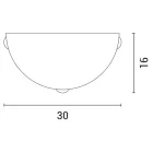 EUROLAMP ARTE ILLUMINA LEIA Fali lámpa Φ30 Ε27 Fehér/NICKEL 