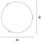 EUROLAMP ARTE ILLUMINA LEIA Mennyezeti Lámpatest Φ40 2XΕ27 Fehér/NICKEL 
