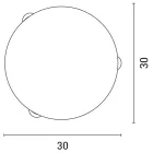EUROLAMP ARTE ILLUMINA LEIA Mennyezeti Lámpatest LEIA Φ30 Ε27 Fehér/NICKEL 