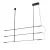 EUROLAMP ARTE ILLUMINA LINEA Függesztett lámpatest 3X20W 1400X60X1200mm Fekete 