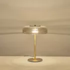 EUROLAMP ARTE ILLUMINA LOBBY Asztali lámpa Acél és üveg COGNAC ART 8W Φ300x450mm 