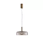 EUROLAMP ARTE ILLUMINA LOBBY Függesztett lámpatest beépített LED Acél és üveg COGNAC ART 8W Φ300x1390mm 