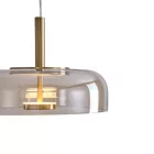 EUROLAMP ARTE ILLUMINA LOBBY Függesztett lámpatest beépített LED Acél és üveg COGNAC ART 8W Φ300x1390mm 
