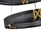 EUROLAMP ARTE ILLUMINA LUIS Függesztett lámpatest beépített LED 62W 620X1200mm Fekete - GOLD 