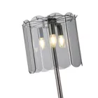 EUROLAMP ARTE ILLUMINA MIRA Állólámpa Üveg Lámpatest 3XE14 MAX 40W Φ300Χ1600mm Fekete 