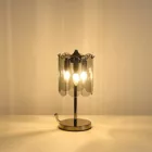 EUROLAMP ARTE ILLUMINA MIRA Asztali lámpa Üveg 3XE14 MAX 40W Φ200Χ430mm Fekete 