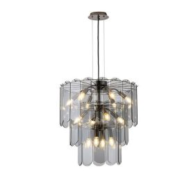   EUROLAMP ARTE ILLUMINA MIRA Függesztett lámpatest Üveg 14ΧΕ14 ΜΑΧ 40W Φ550Χ1500mm Fekete 