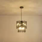 EUROLAMP ARTE ILLUMINA MIRA Függesztett lámpatest Üveg 8ΧΕ14 ΜΑΧ 40W Φ420Χ1500mm Fekete 